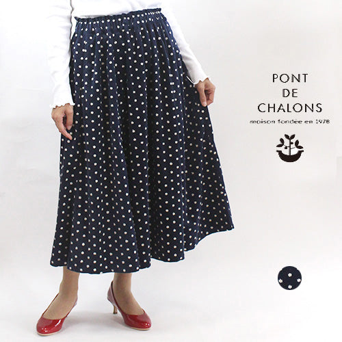 ポンデシャロン PONT DE CHALONS 22352717 コーデュロイ刺繍フレアスカート レディース 女性 秋 冬