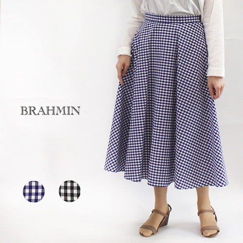 BRAHMIN ブラーミン B20106  ギンガムチェック フレア スカート レディース 女性 春 夏