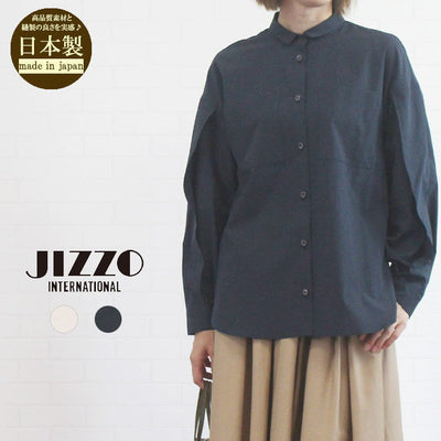 ジッツォ JIZZO JBFD92 日本製 ソフトタイプライター チビ襟 ビッグ シャツ レディース 女性  春 夏 秋