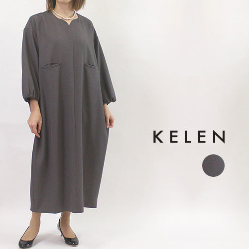 KELEN ケレン LKL24HOP2045 「LECOL」 デザイン ネック ドレス