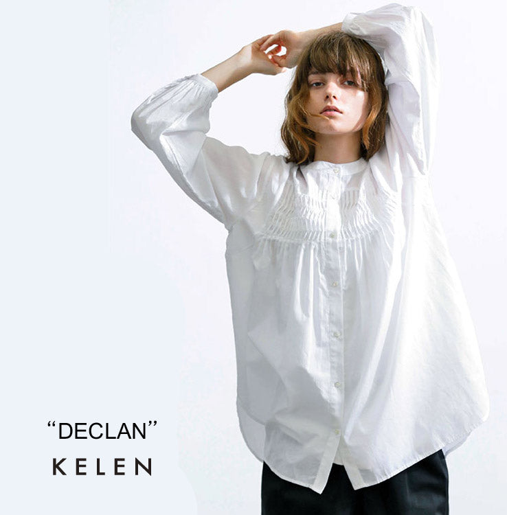 KELEN ケレン [LKL22HBL19] “DECLAN” ブラウス チュニック タック