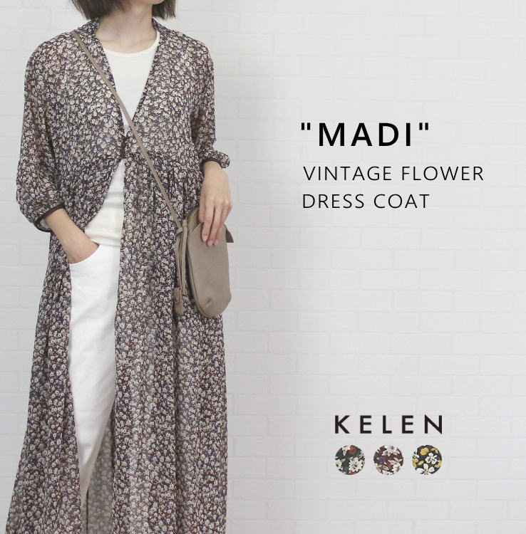 KELEN ケレン LKL23HOP2004 「MADI」 ヴィンテージフラワー ドレス