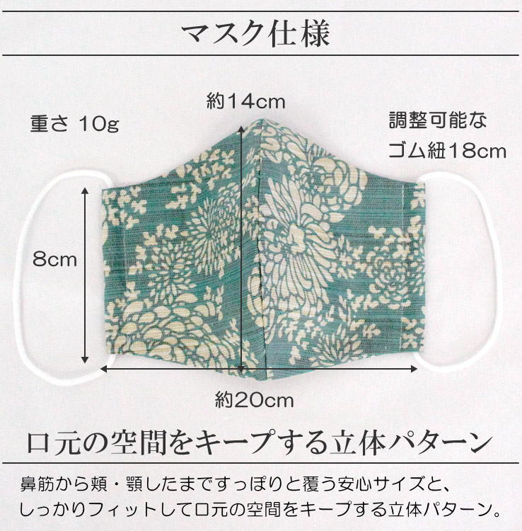 マスク 大人用 布マスク ゆかた生地 浴衣地 和柄 日本製 夏 清涼感 三勝 六瓢息災 メーカー ブランド 綿 コットン 2層構造 立体 洗える 繰り返し洗える 衛生 花粉 ほこり ウィルス 肌にやさしい 敏感肌 プレゼント